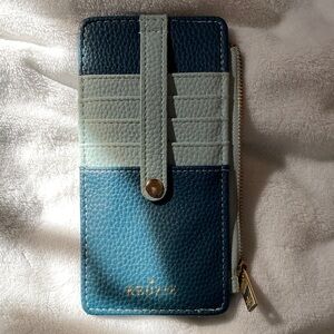 Kedzie Two-Tone Blue & Light Blue Card Wallet